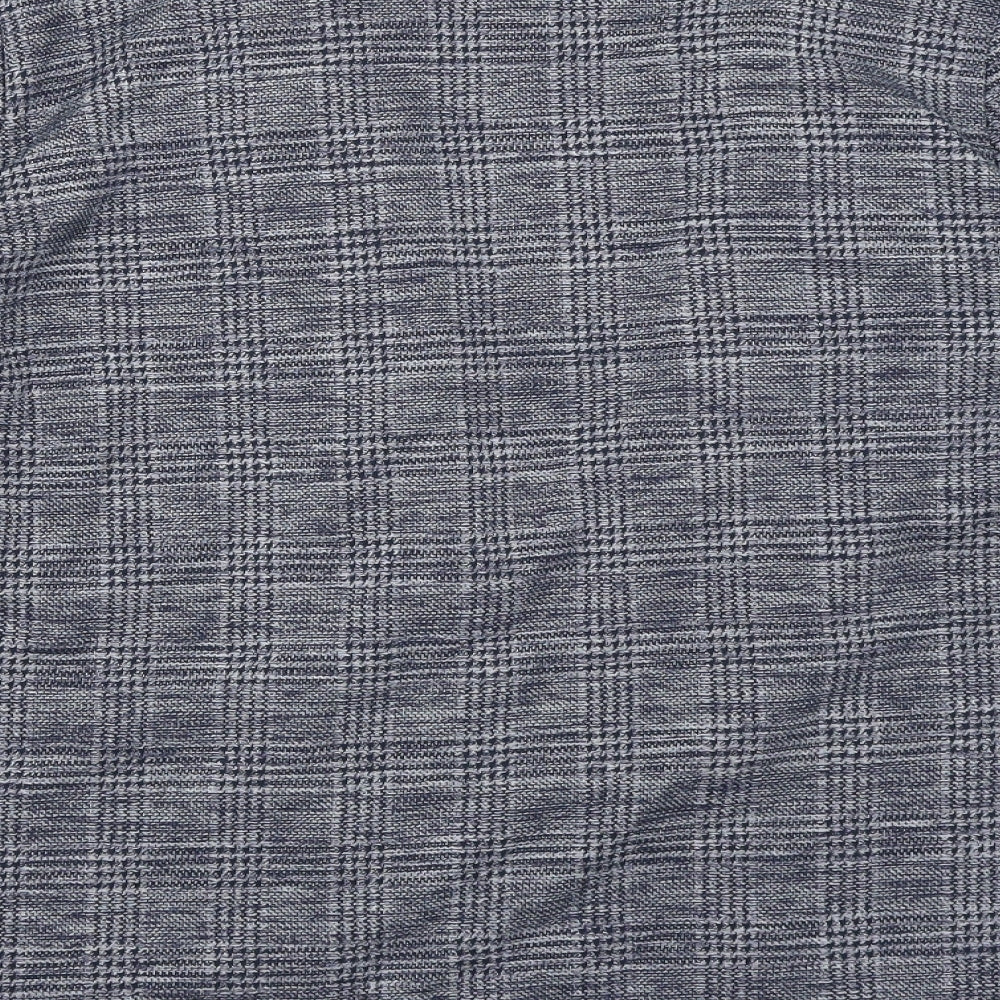 TU Womens Blue Plaid Jacket Size 16