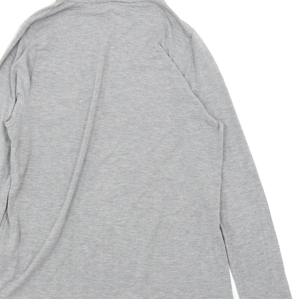 Womens UK Size 14 Topshop Grey Basic T-Shirt