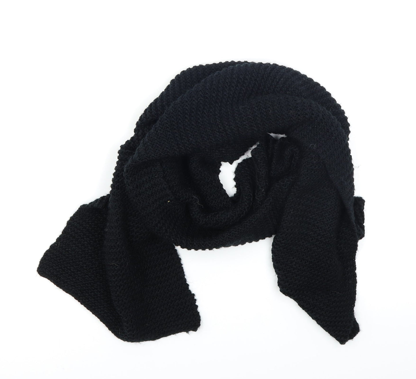 Preworn Unisex Black Knit Scarf