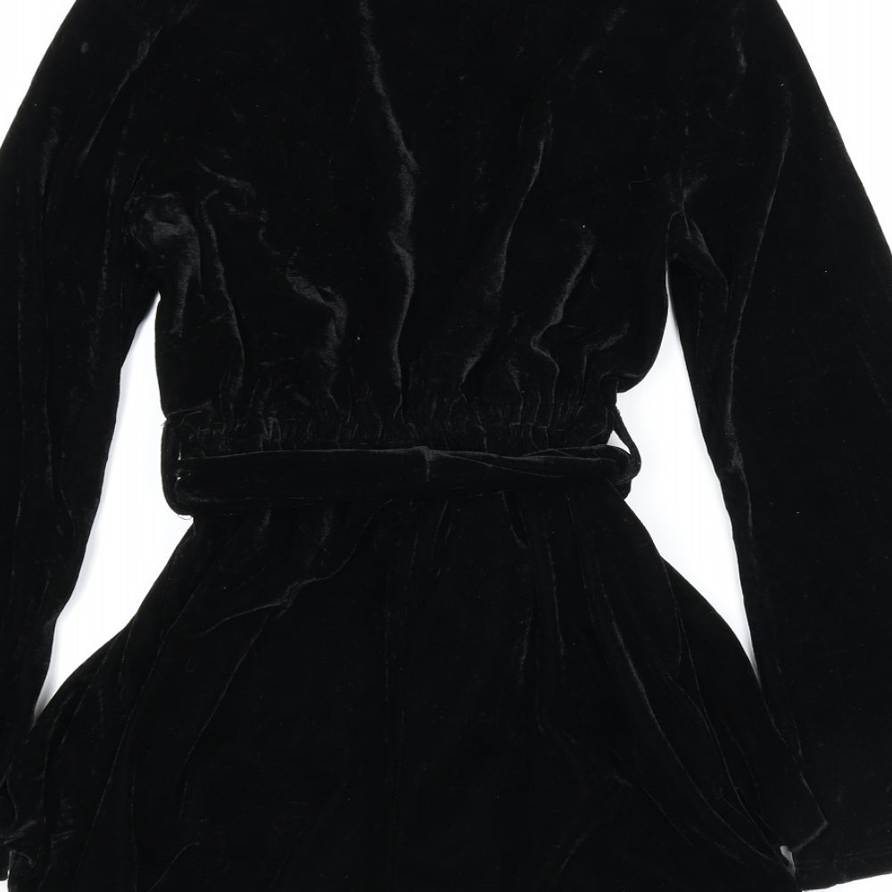 Boohoo Womens Black Romper One-Piece Size 6