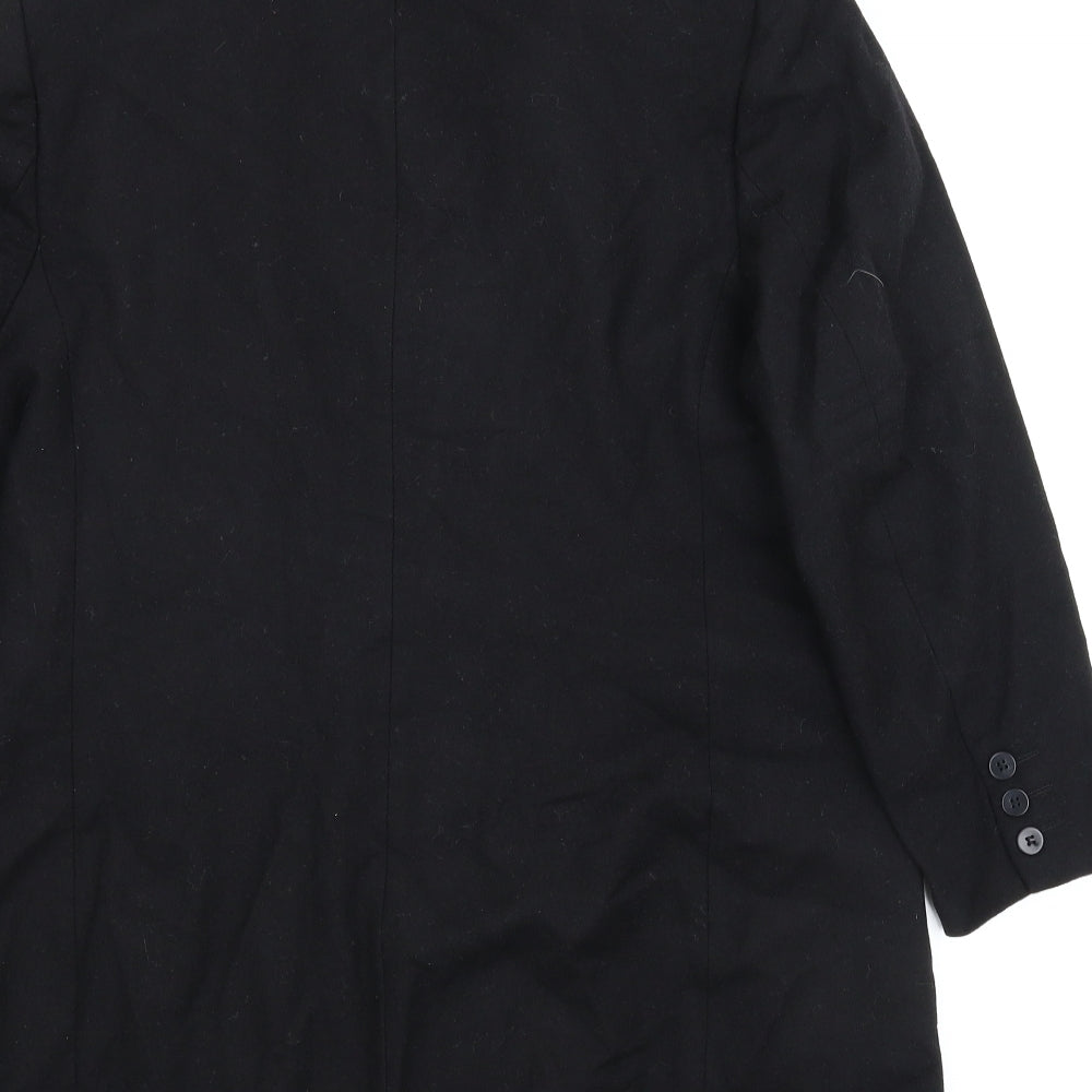 Womens UK Size 16 M&S Black Pea Coat