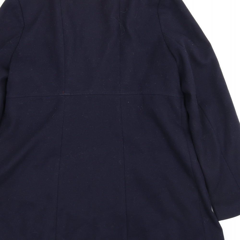 George Womens Blue Pea Coat Coat Size 12