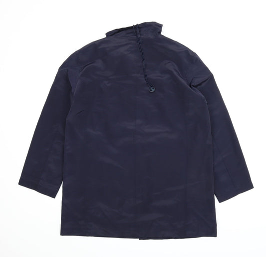 Womens UK Size 16 Essentials Blue Rain Coat