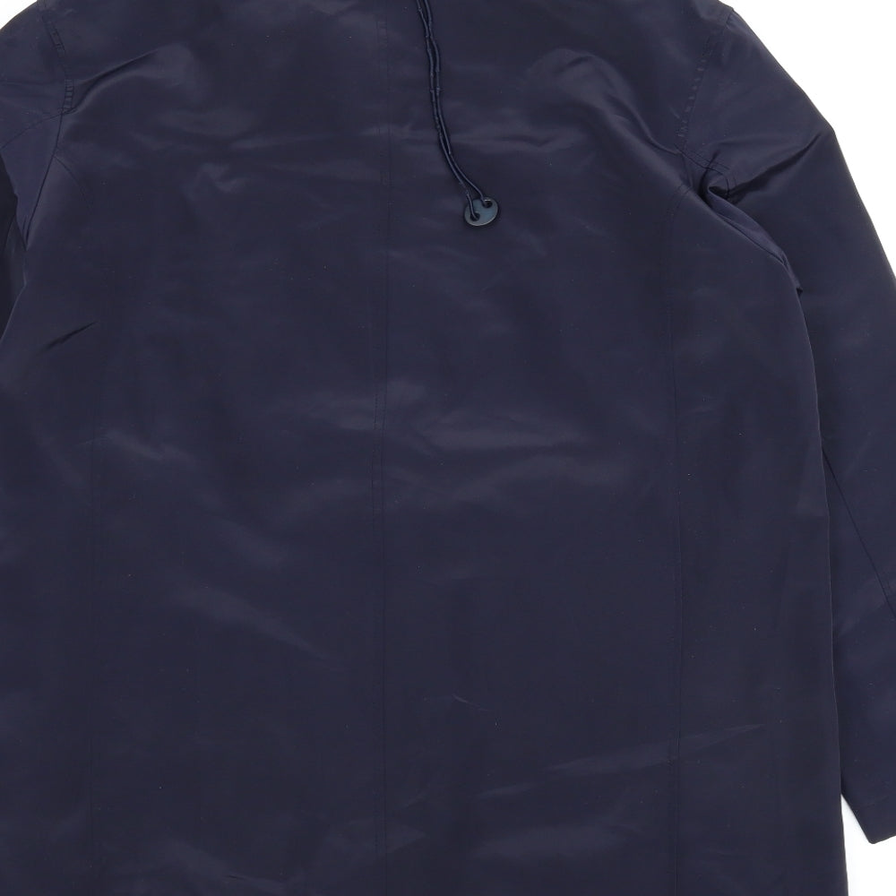 Womens UK Size 16 Essentials Blue Rain Coat