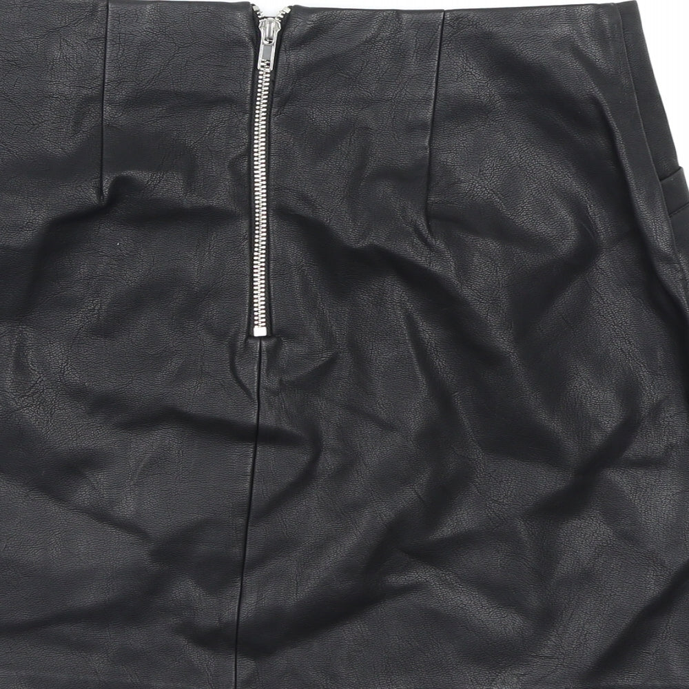 New Look Womens Black A-Line Skirt Size 8