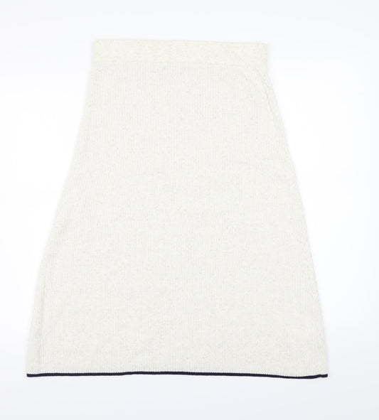 Marks and Spencer Womens Ivory  Knit A-Line Skirt Size M