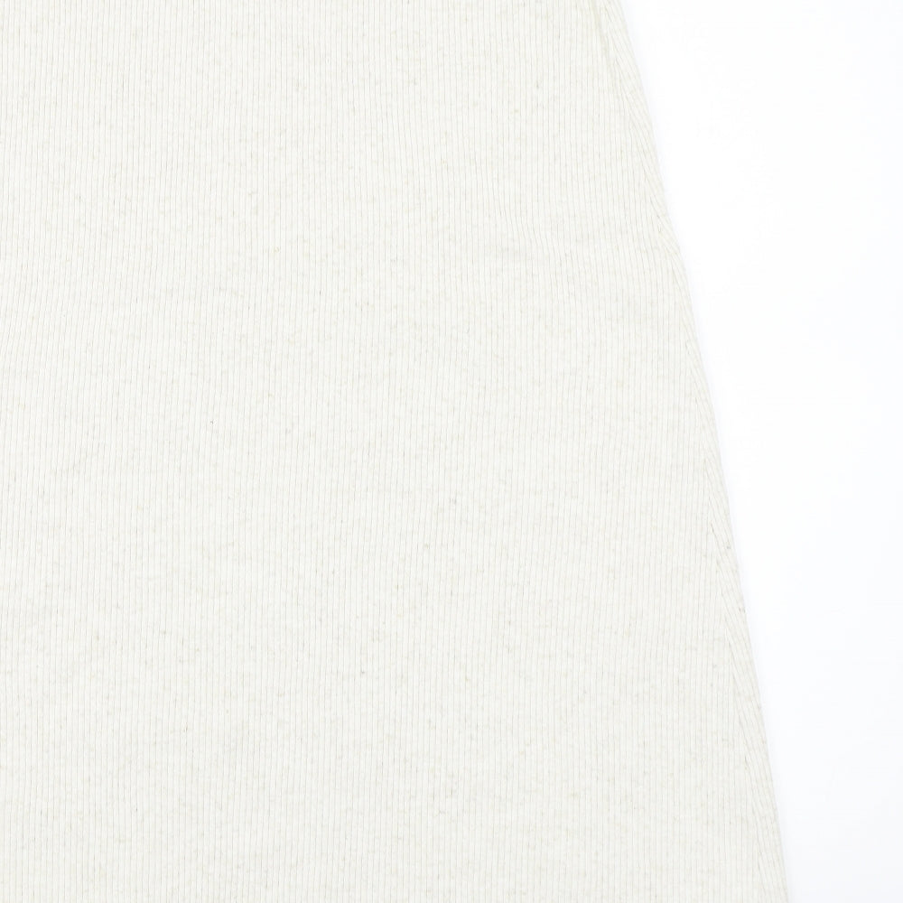 Marks and Spencer Womens Ivory Knit A-Line Skirt Size M
