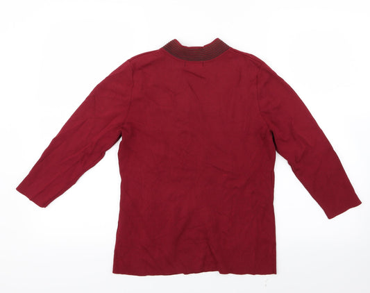 Berkertex Womens Red Basic Blouse Size 14