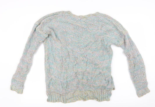 Topshop Womens Blue Knit Pullover Jumper Size 8