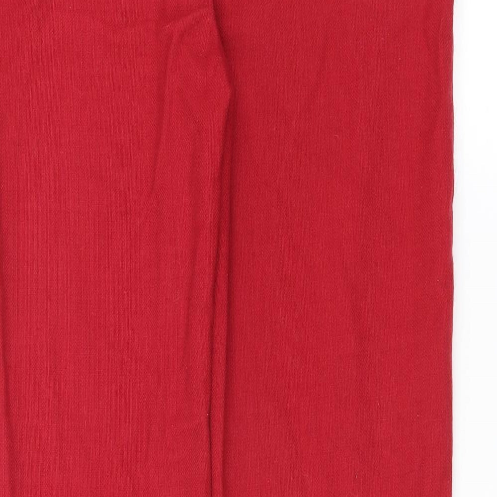 Womens UK Size 8 H&M Regular Fit Red Trousers