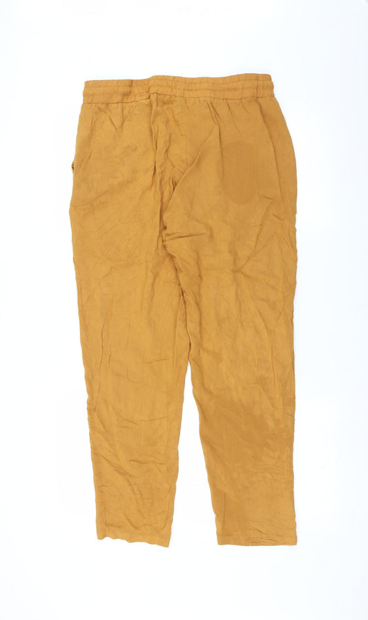 Primark Womens Yellow Trousers Size 16 L28 in