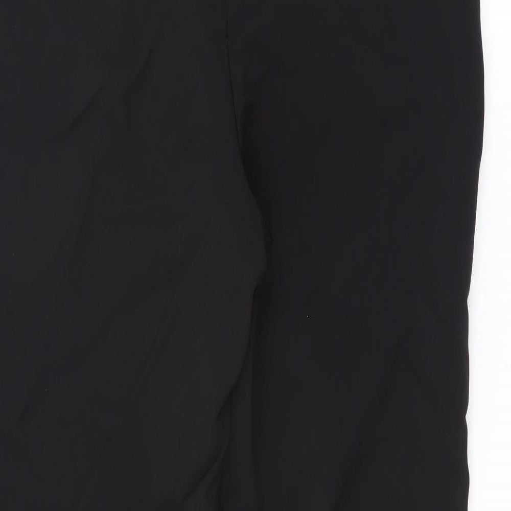 Sainsburys Womens Black Trousers Size 10 L24 in - ruffle leg detail
