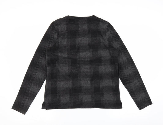 Sainsburys Womens Grey Check Pullover Jumper Size 10