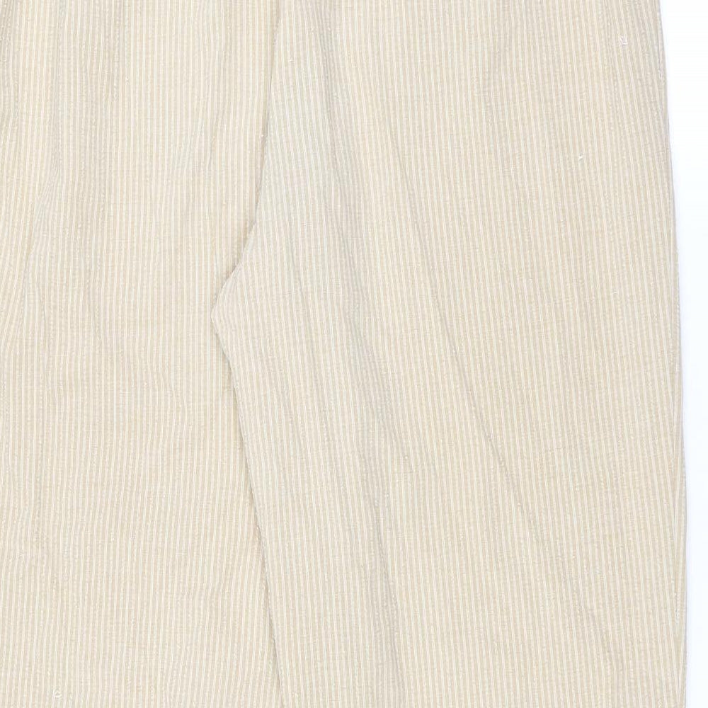 Womens UK Size 18 Marks and Spencer Regular Fit Beige Trousers