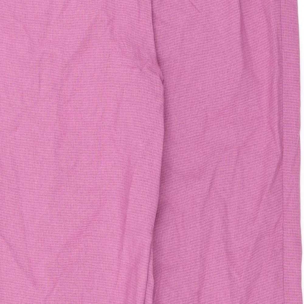 Womens UK Size 14 Marks and Spencer Regular Fit Pink Trousers