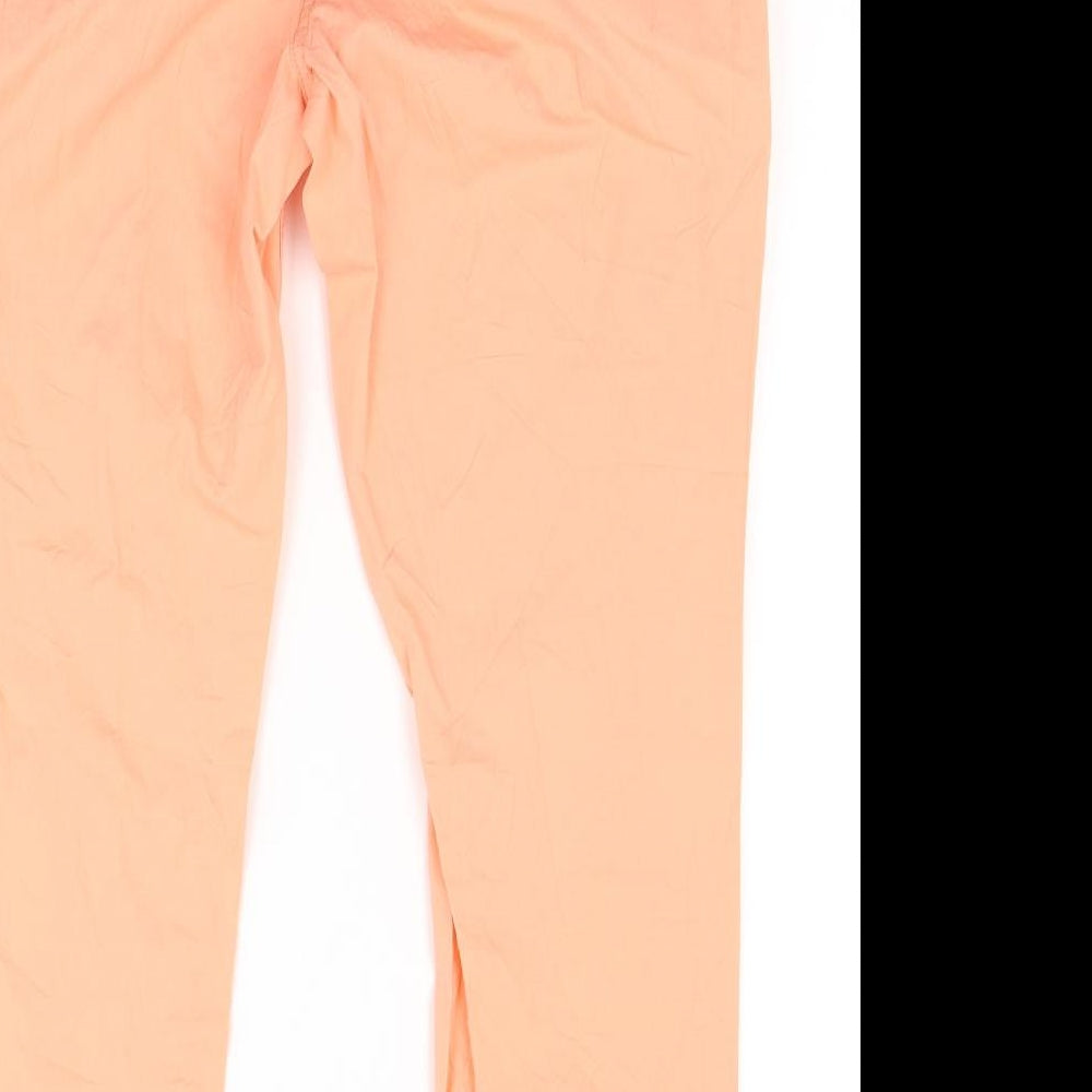 Womens UK Size 12 M&Co Regular Fit Orange Trousers