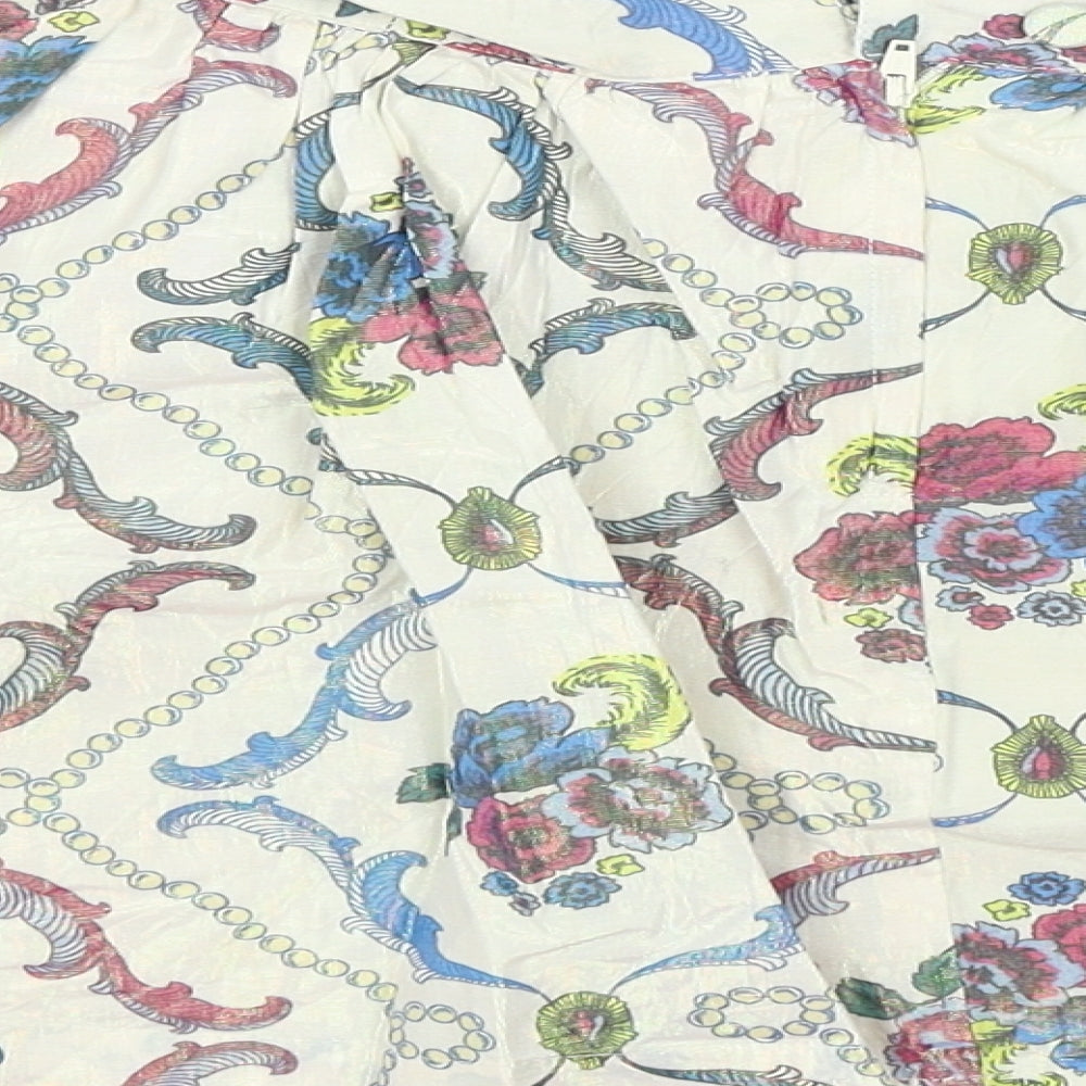 Divided Womens Multicoloured Floral Flare Skirt Size 38