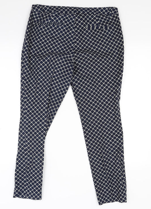 Dalia Womens Blue Trousers Size 12 L25 in