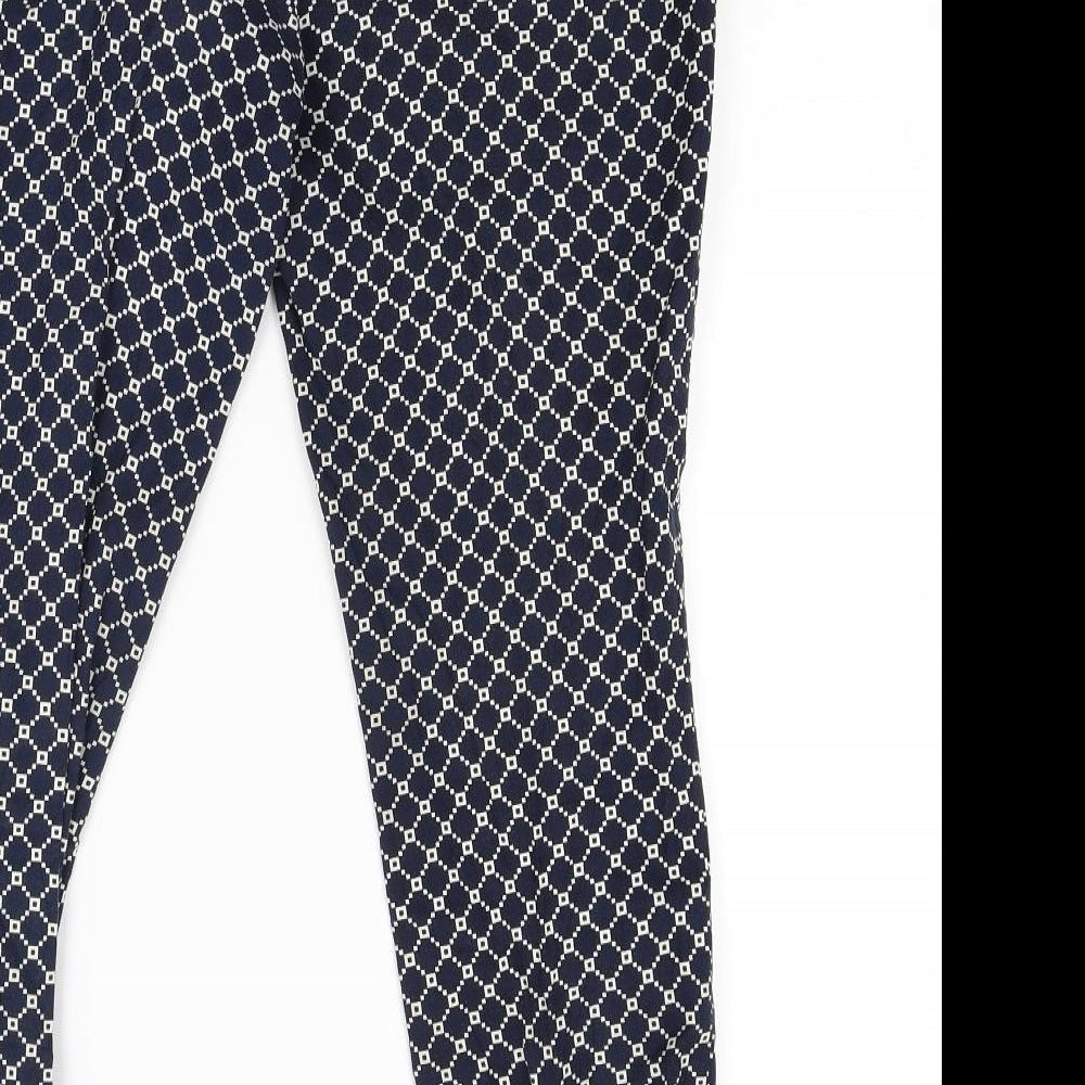 Dalia Womens Blue Trousers Size 12 L25 in