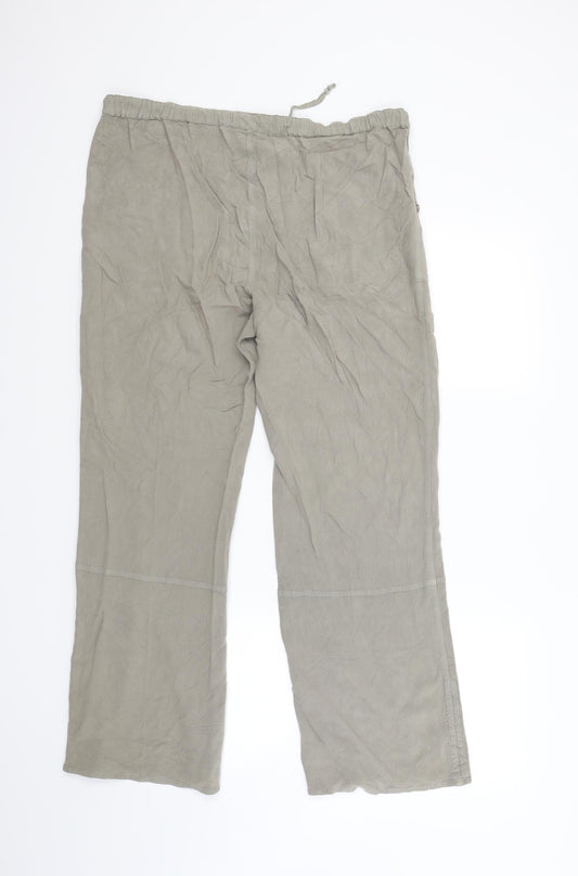 AMARANTO Womens Beige Jogger Trousers Size 16 L28 in