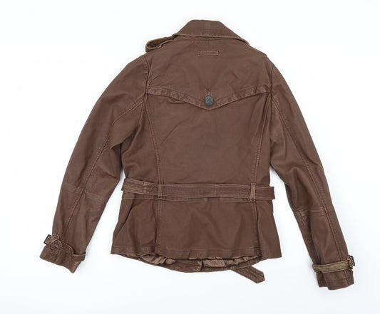 Primark Womens Brown Jacket Size 10 - DISTRESSED