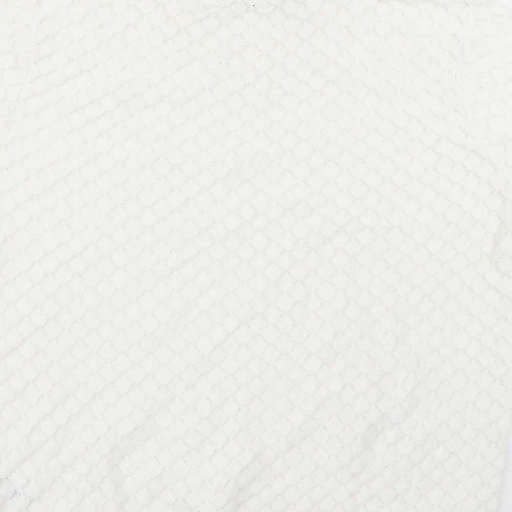 TU Womens White Pullover Jumper Size 10