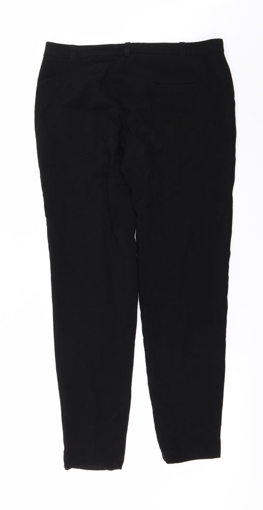 Womens UK Size 12 ASOS Regular Fit Black Trousers