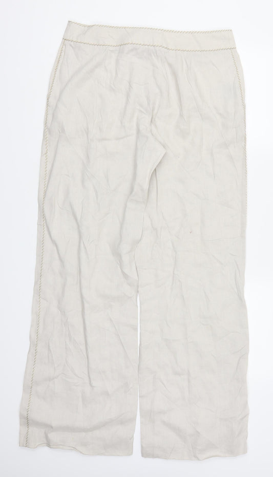 Per Una Womens Beige Trousers Size 14 L31 in