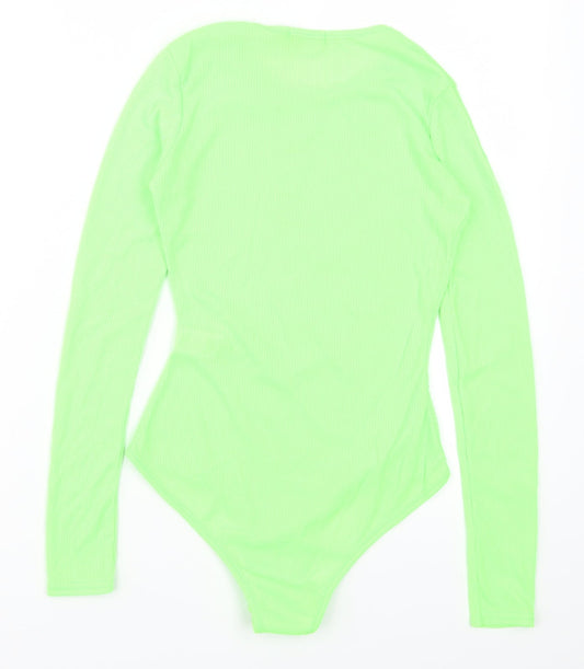 Boohoo Womens Green Bodysuit One-Piece Size 6