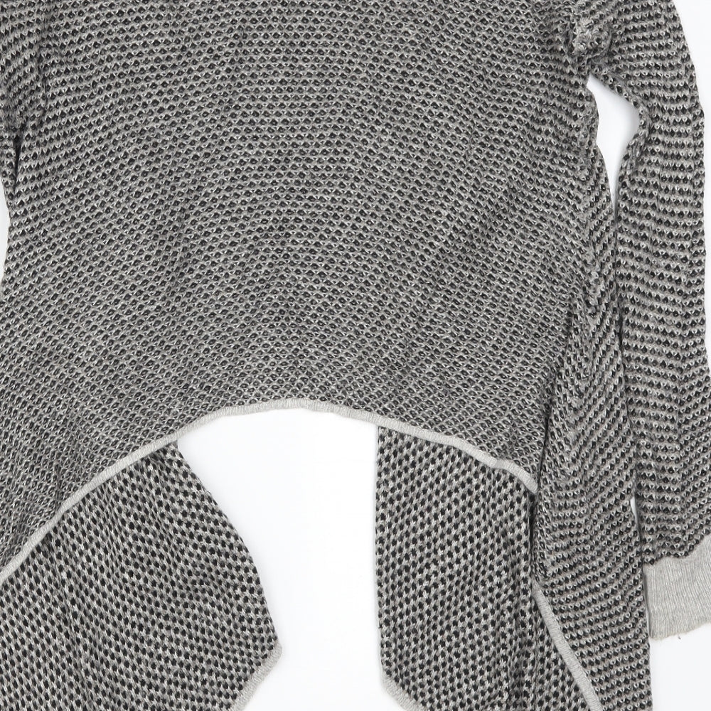 M&Co Womens Grey Cardigan Jumper Size 10