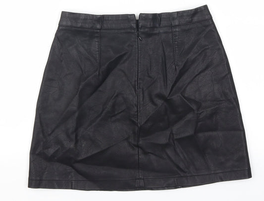 New Look Womens Black A-Line Skirt Size 8