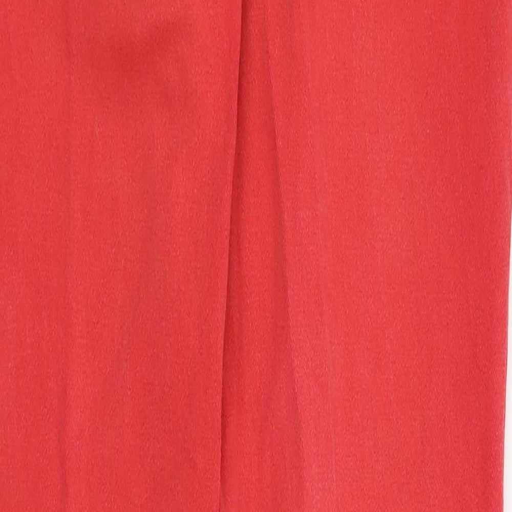 M&Co Womens Red  Denim Straight Jeans Size 12 L29 in