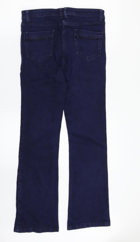 Soon Womens Blue Denim Straight Jeans Size 12 L29 in