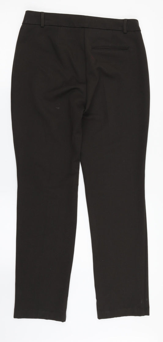 M&S Womens Brown Dress Pants Trousers Size 10 L28 in