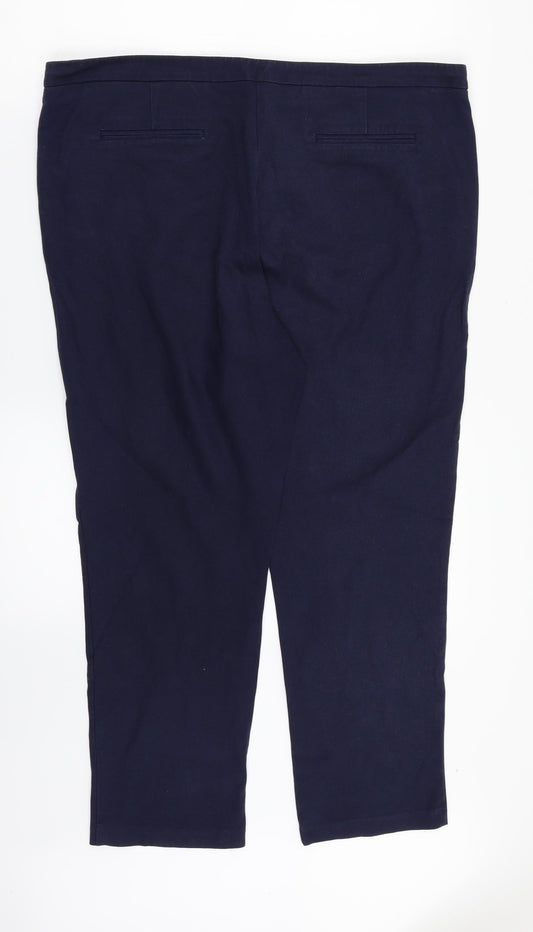 F&F Womens Blue Trousers Size 18 L24 in