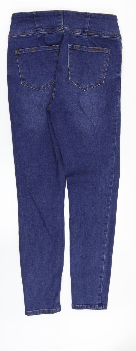 New Look Womens Blue  Denim Straight Jeans Size 10 L26 in