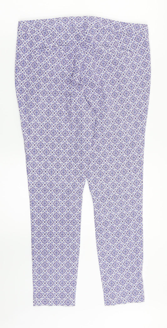 Womens UK Size 12 Dorothy Perkins Regular Fit Blue Trousers