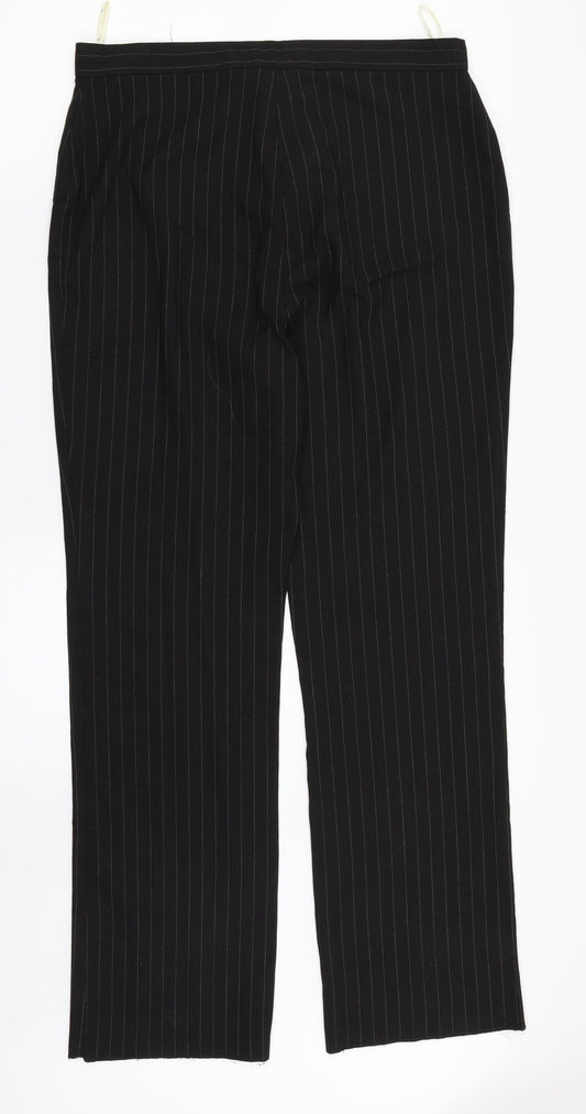 Womens UK Size 12 Dorothy Perkins Regular Fit Dress Pants Black Trousers