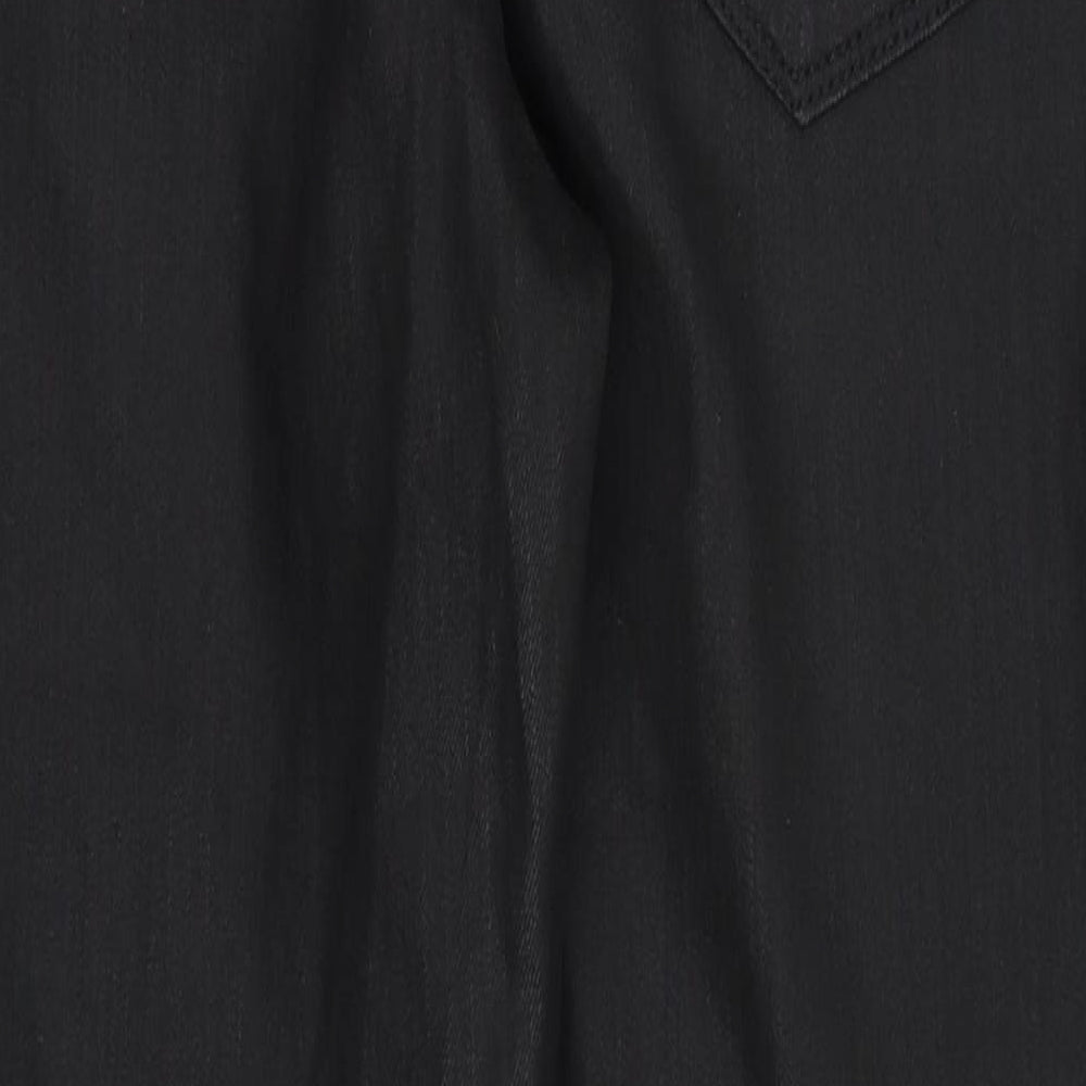 M&S Womens Black Denim Straight Jeans Size 10 L27 in