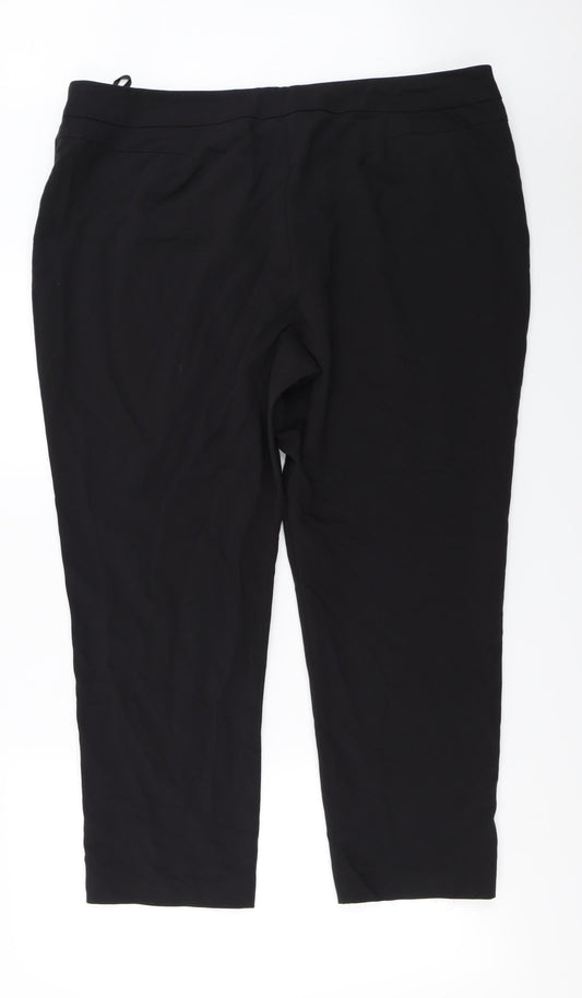 Womens UK Size 20 BM Regular Fit Black Trousers