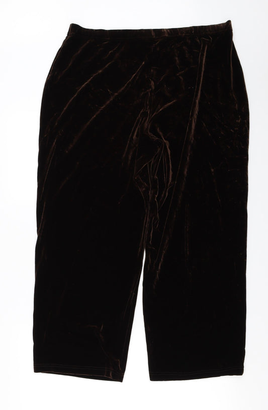 Joanna Hope Womens Brown Trousers Size 22 L25 in
