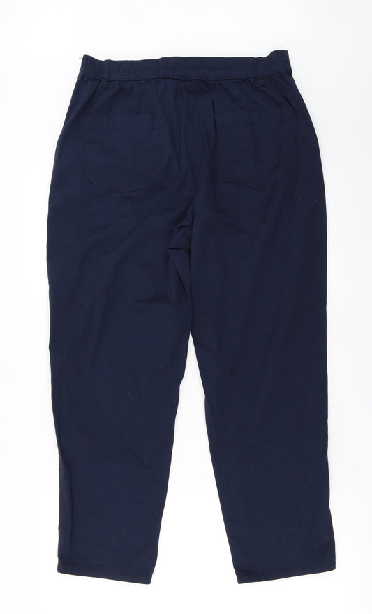 F&F Womens Blue Trousers Size 14 L24 in