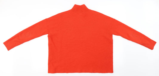 Warehouse Womens Orange Pullover Jumper Size S