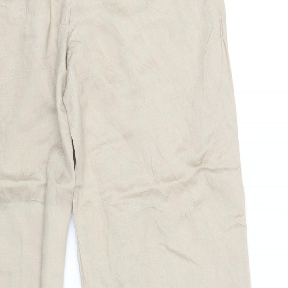 F&F Womens Beige Trousers Size 12 L35 in
