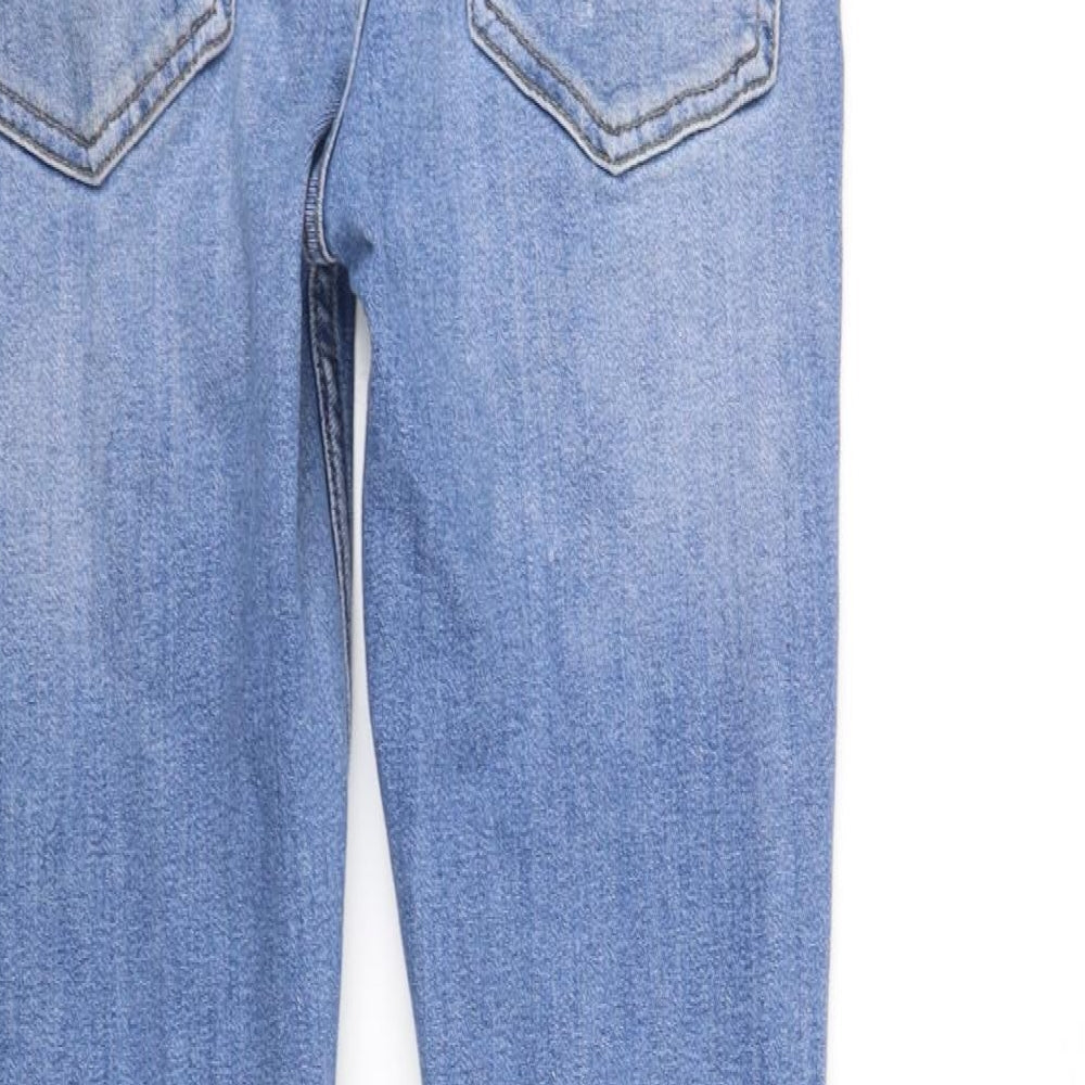 Mens UK Size M Topman Regular Fit Straight Blue Jeans