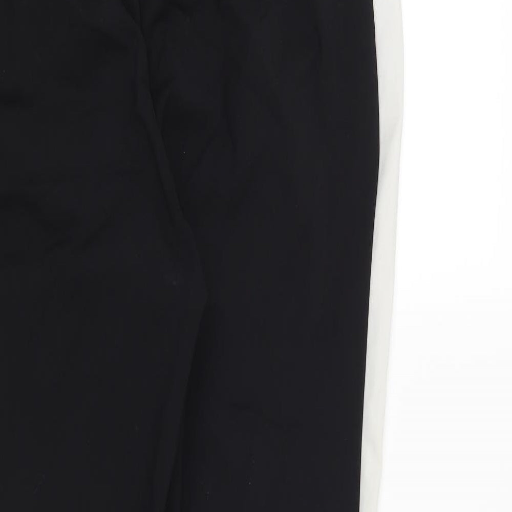 Primark Womens Black Striped Trousers Size 12 L27 in