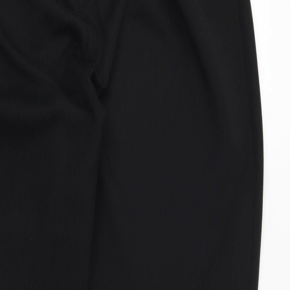 Womens UK Size 24 Preworn Regular Fit Black Trousers