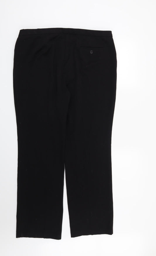 Womens UK Size 18 Marks and Spencer Regular Fit Black Trousers