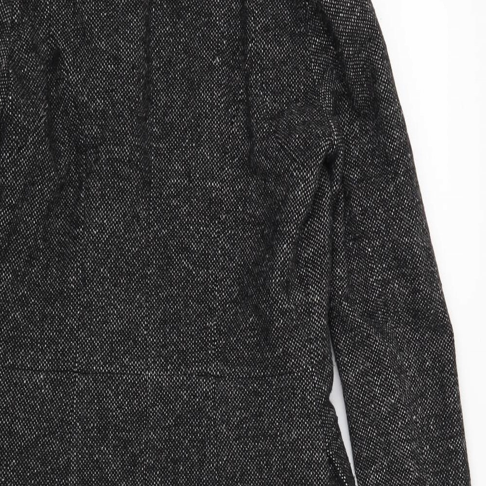 Womens UK Size 6 H&M Black Overcoat
