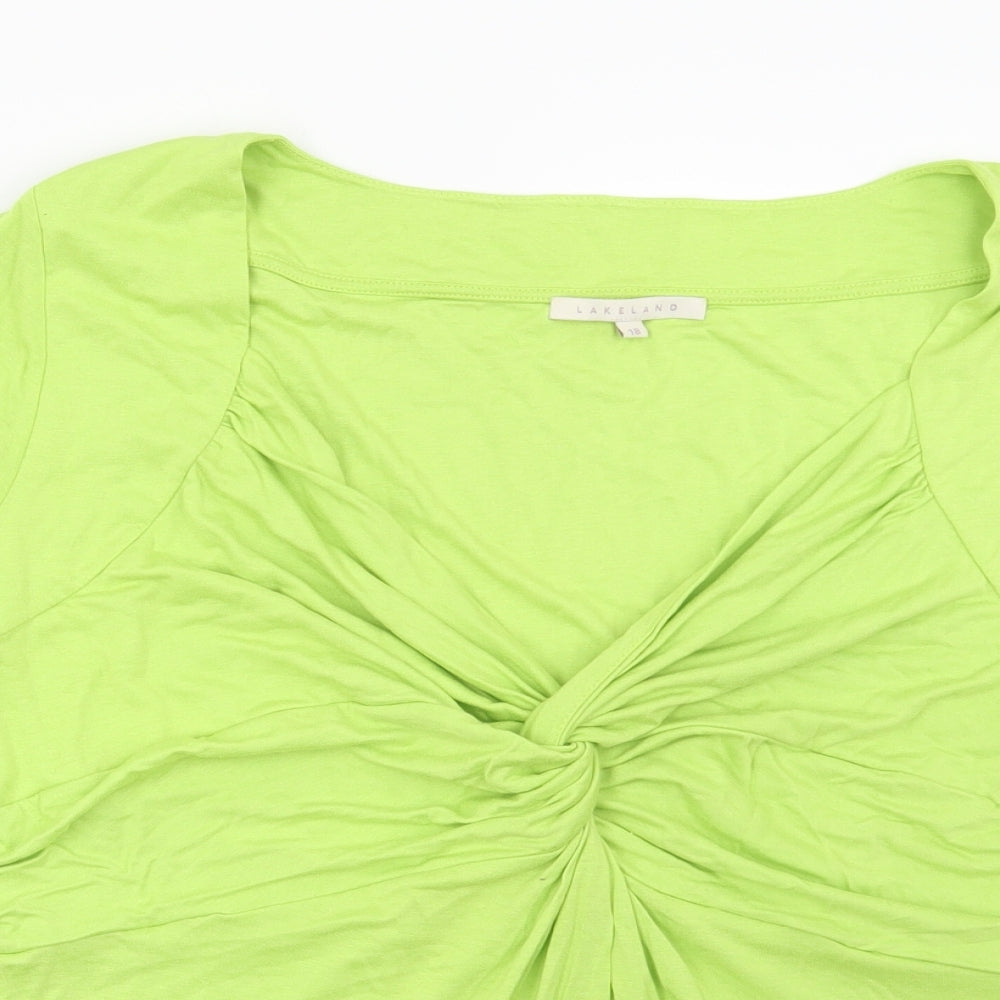 Womens UK Size 18 Lakeland Green Basic Blouse